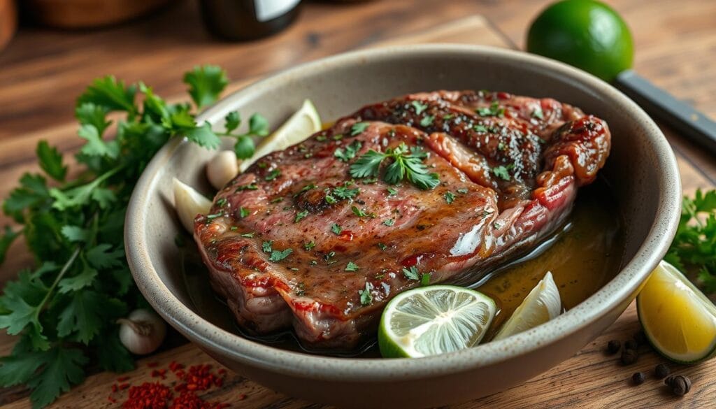 Marinating Steak