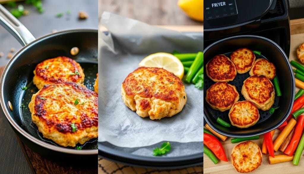 Salmon patty cooking methods