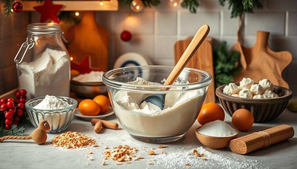 almond cake mixing