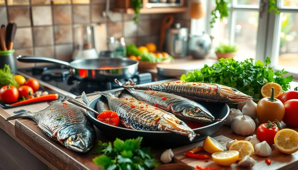 pan fish cooking