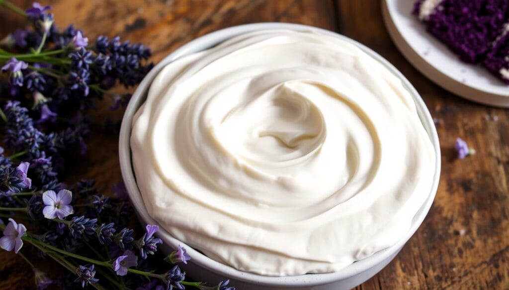 cream cheese frosting for purple velvet cake