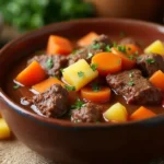 Hawaiian Beef Stew recipe with Tender Meat, Vegetables, and Pineapple