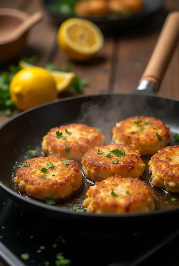 Crispy Fried Crab Cakes with Remoulade and Vegetables