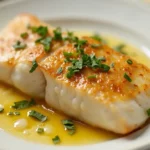 Healthy and delicious whiting fish fillet with lemon and thyme, cooked to perfection.